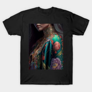 Geisha in floral kimono T-Shirt